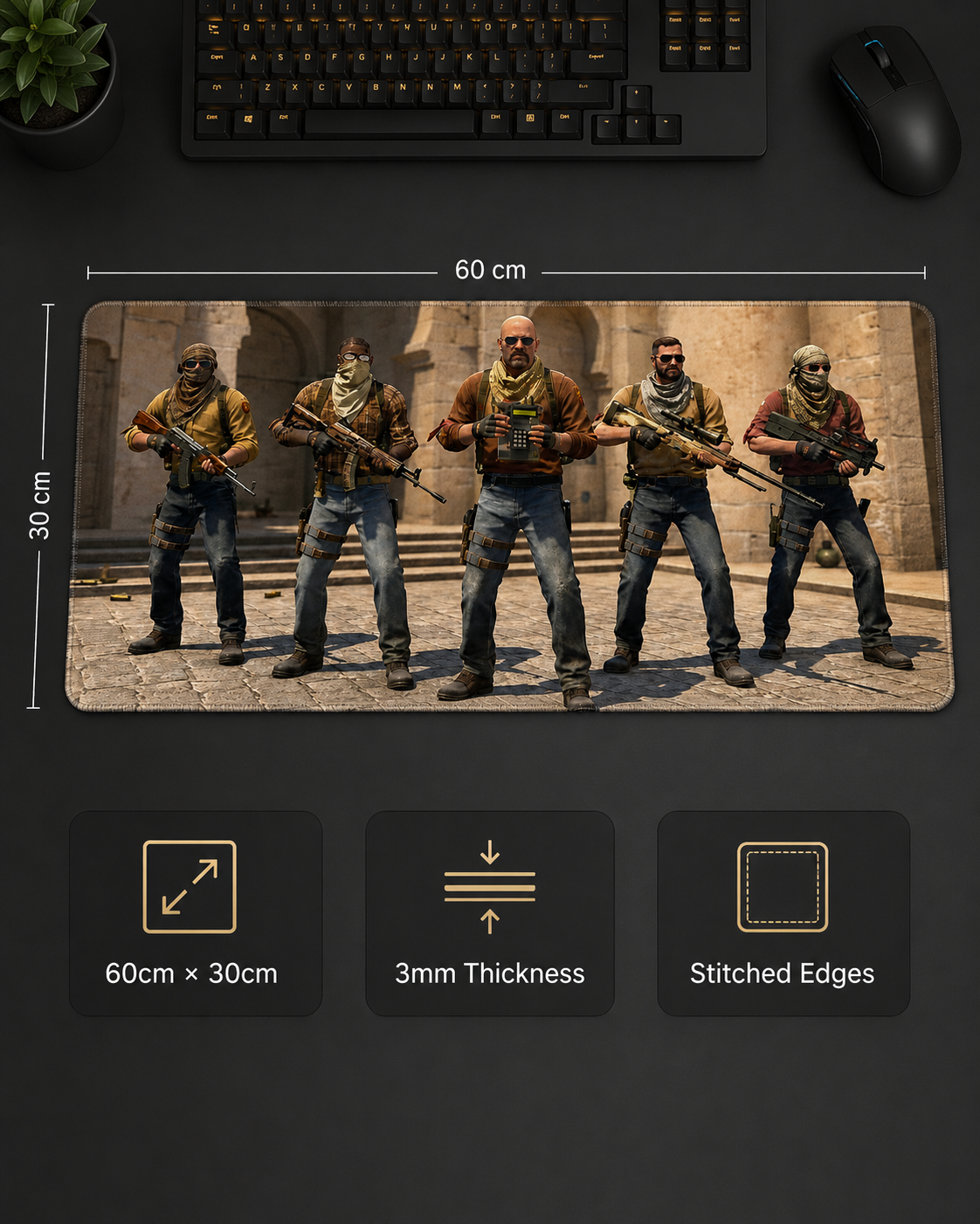 CSGO-Mirage T Side-Gaming Pad 60cm X 30cm