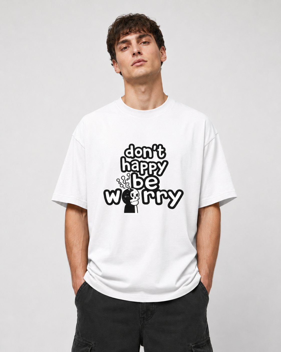 Don’t Happy, Be Worry Tshirt- Unisex Classic Crew T-Shirt