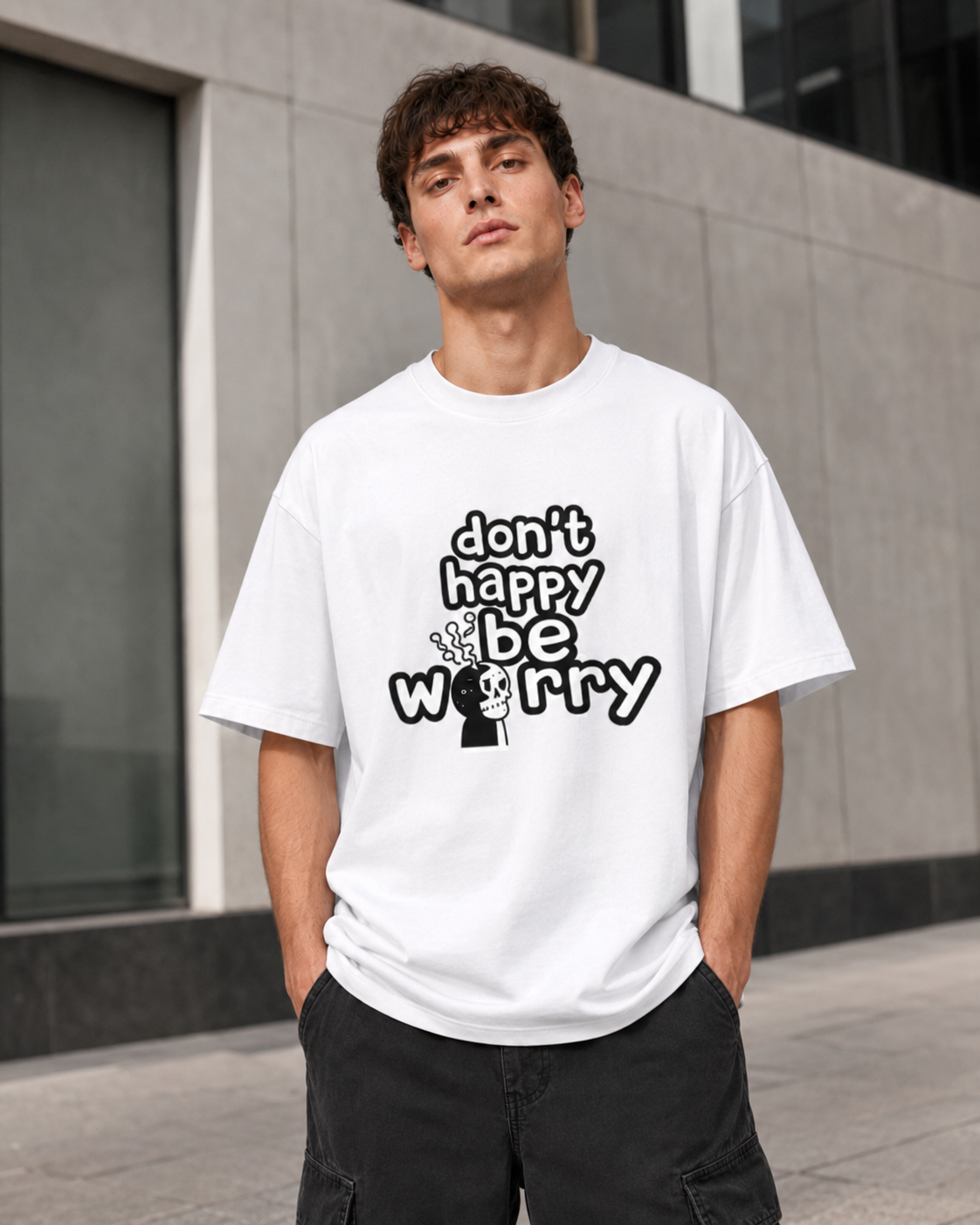 Don’t Happy, Be Worry Tshirt- Unisex Classic Crew T-Shirt