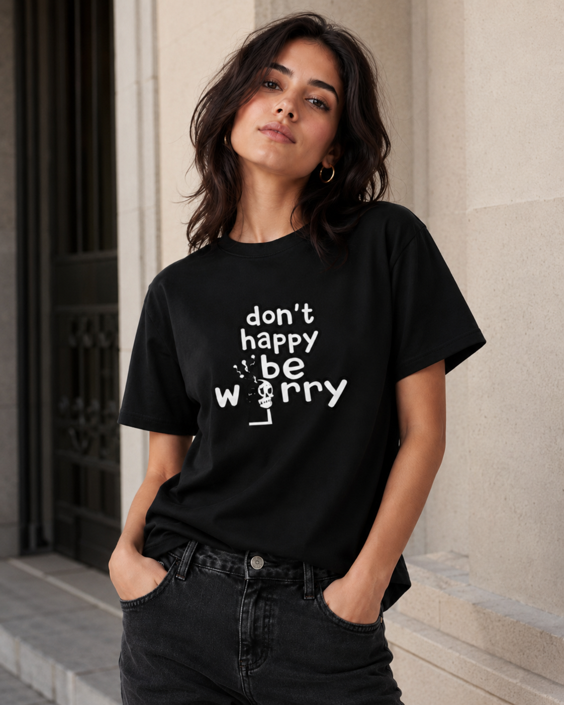 Don’t Happy, Be Worry T-shirt Women's