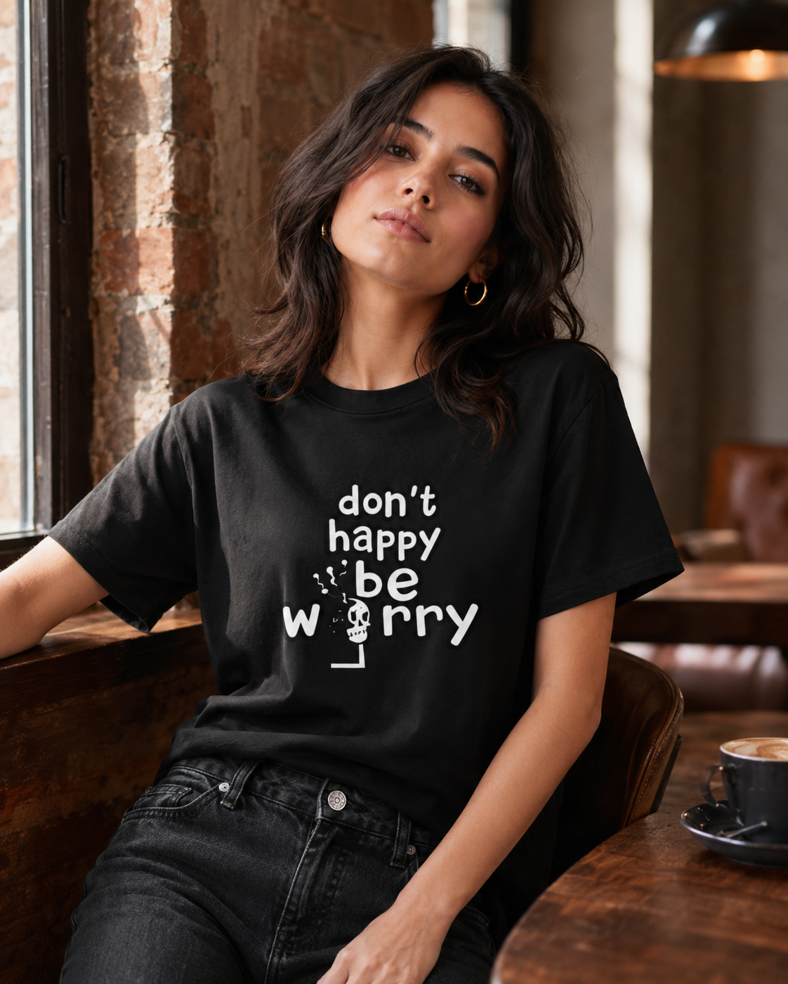 Don’t Happy, Be Worry T-shirt Women's