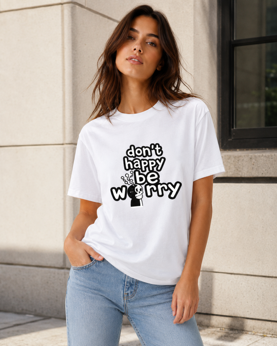 Don’t Happy, Be Worry T-shirt Women's