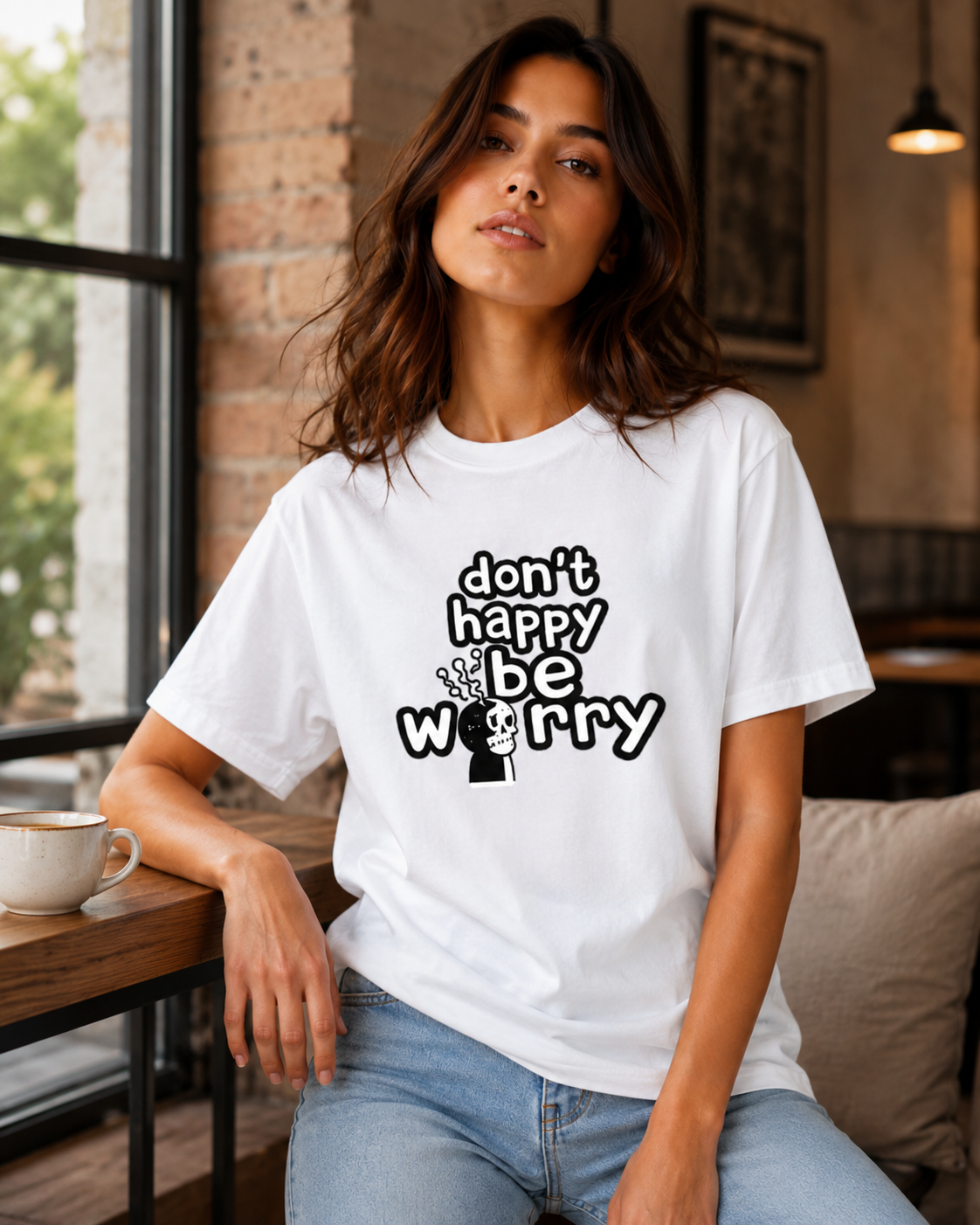 Don’t Happy, Be Worry T-shirt Women's