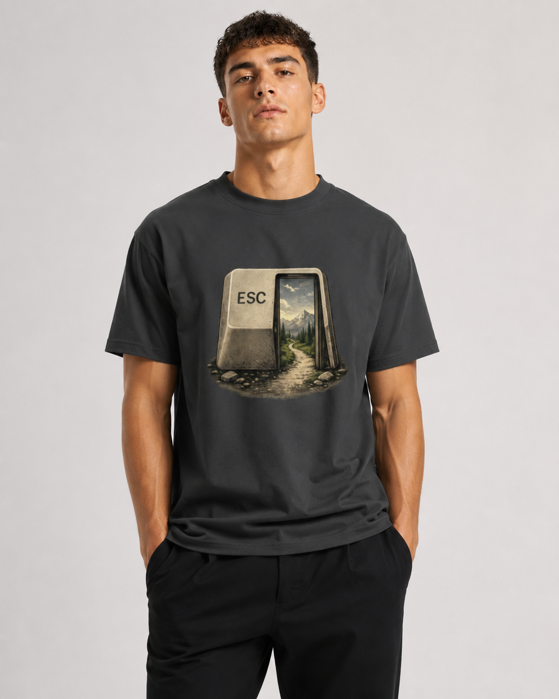 Escape Key T-shirt- Unisex Classic Crew T-Shirt