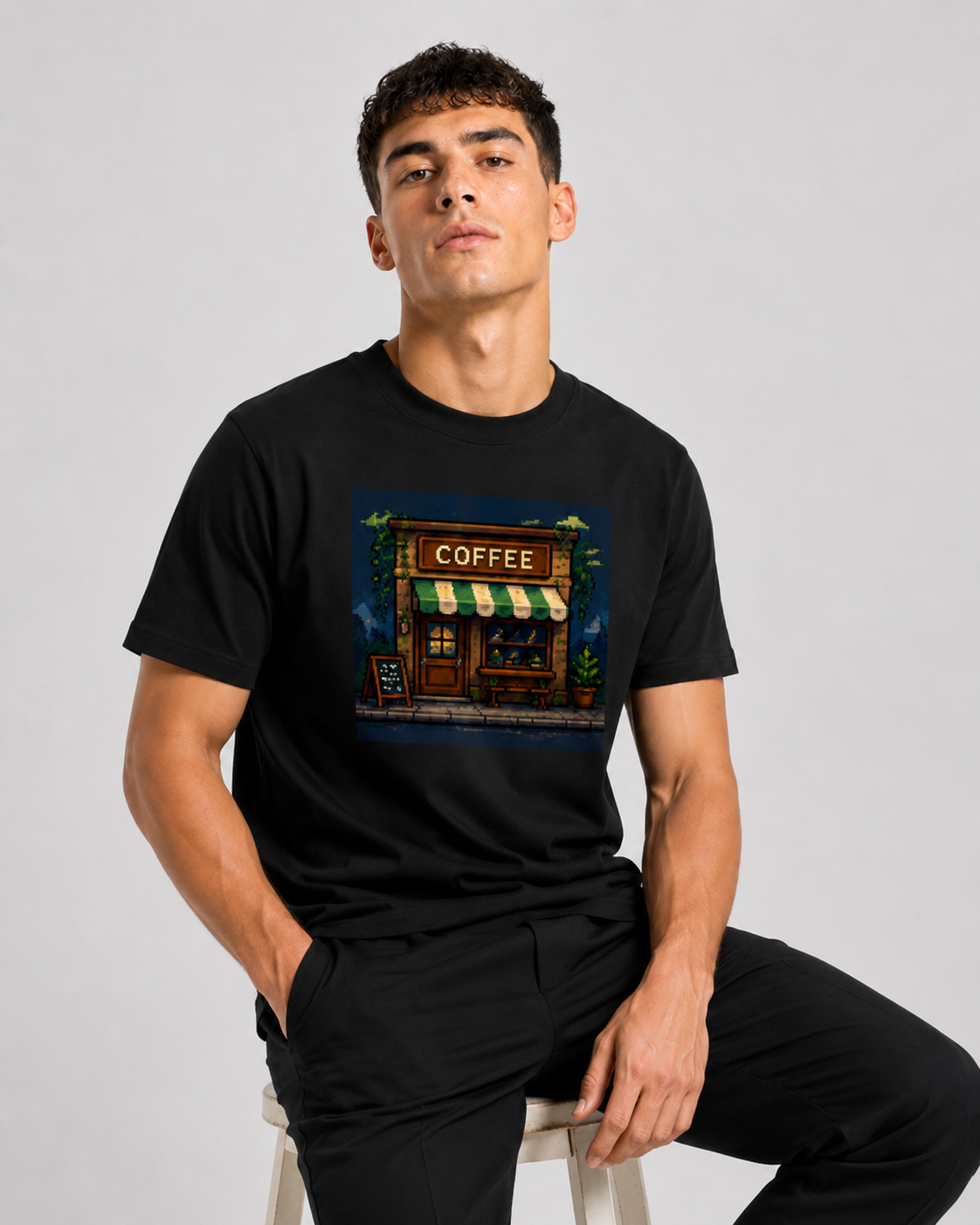 Midnight Coffee Tshirt - Unisex Classic Crew T-Shirt