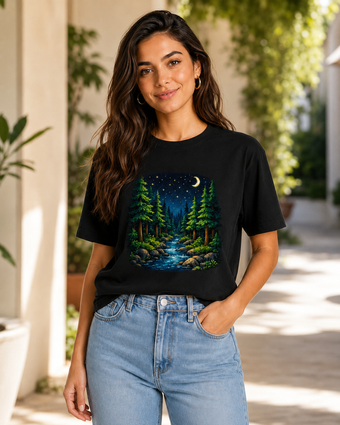Midnight Forest T shirt - Women