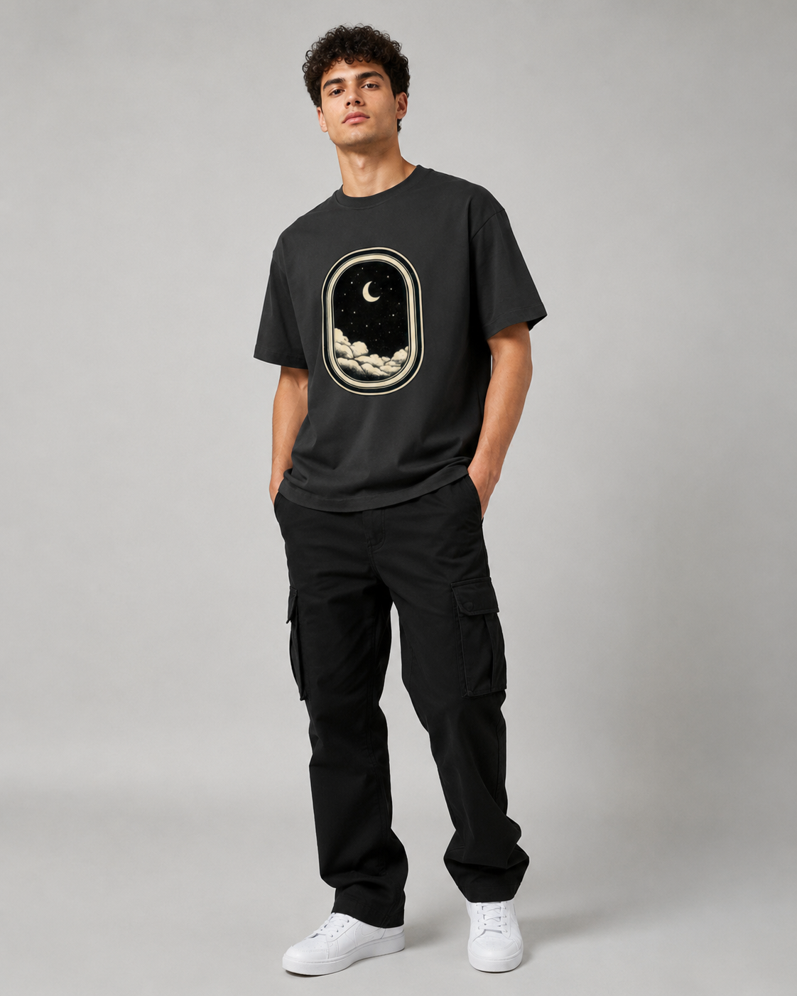 Midnight Window T-shirt- Unisex Classic Crew T-Shirt