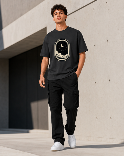 Midnight Window T-shirt- Unisex Classic Crew T-Shirt
