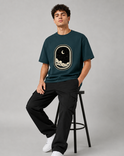Midnight Window T-shirt- Unisex Classic Crew T-Shirt