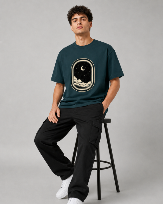 Midnight Window T-shirt- Unisex Classic Crew T-Shirt