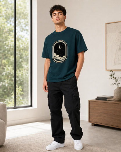 Midnight Window T-shirt- Unisex Classic Crew T-Shirt
