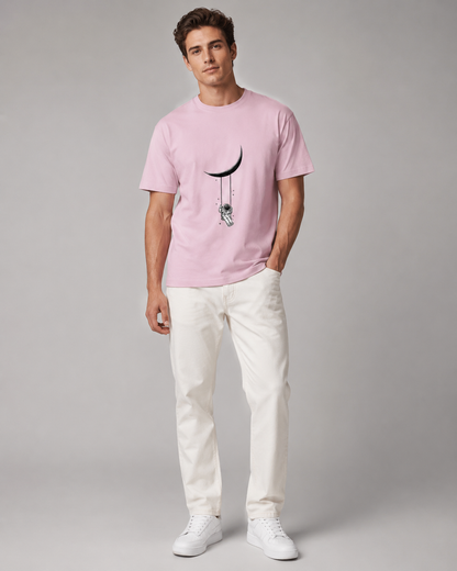 Moon Drift Graphic Tee-Unisex Classic Crew T-Shirt