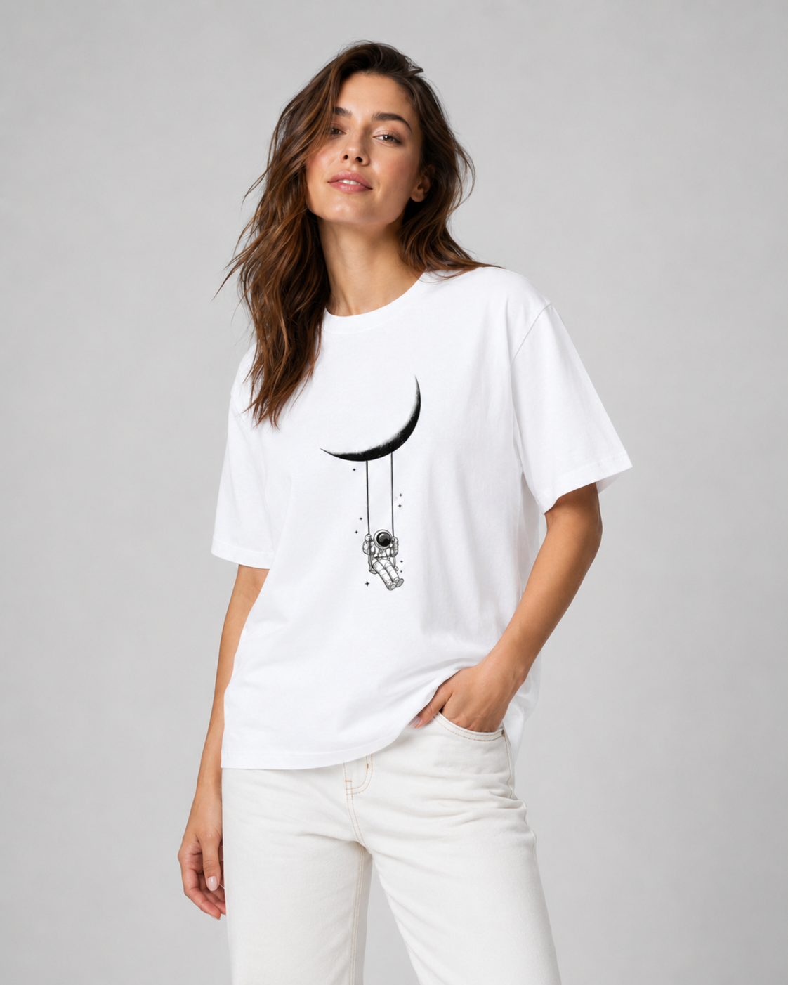 Moon Drift Graphic Tee - Women