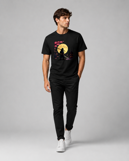Moonlit Samurai T-shirt - Unisex Classic Crew T-Shirt