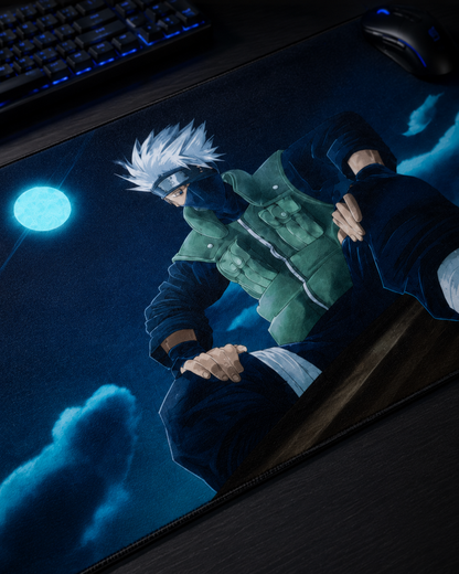 Moonlit Shadow Ninja Anime Mousepad – 60×30cm Extended Gaming Desk Mat