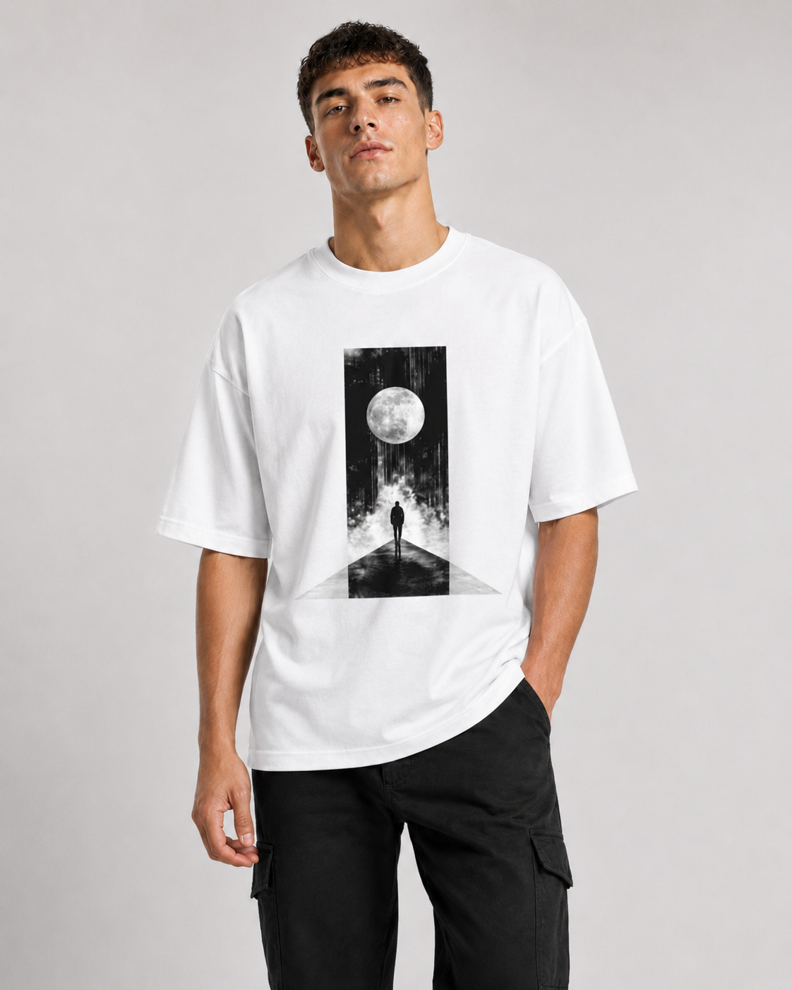 Moonlit Silence T-shirt - Unisex Classic Crew T-Shirt