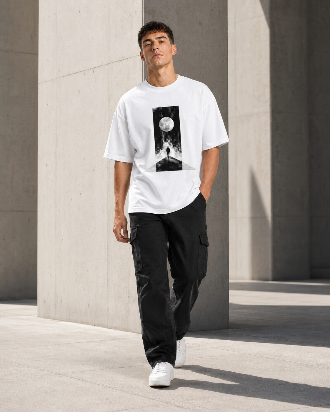 Moonlit Silence T-shirt - Unisex Classic Crew T-Shirt