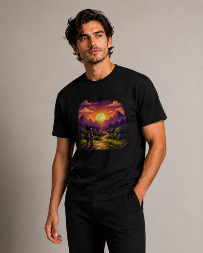Pixel Journey T shirt- Unisex Classic Crew T-Shirt