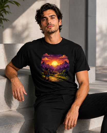 Pixel Journey T shirt- Unisex Classic Crew T-Shirt