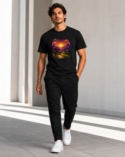 Pixel Journey T shirt- Unisex Classic Crew T-Shirt