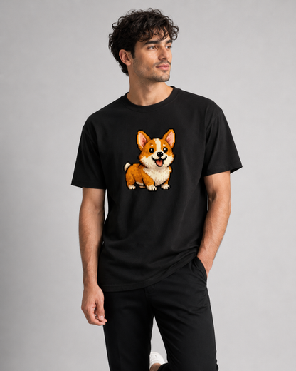 Pixel Puppy T-shirt- Unisex Classic Crew T-Shirt