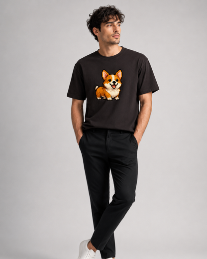 Pixel Puppy T-shirt- Unisex Classic Crew T-Shirt