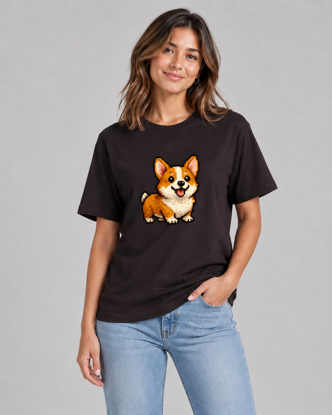 Pixel Puppy T-shirt- Women