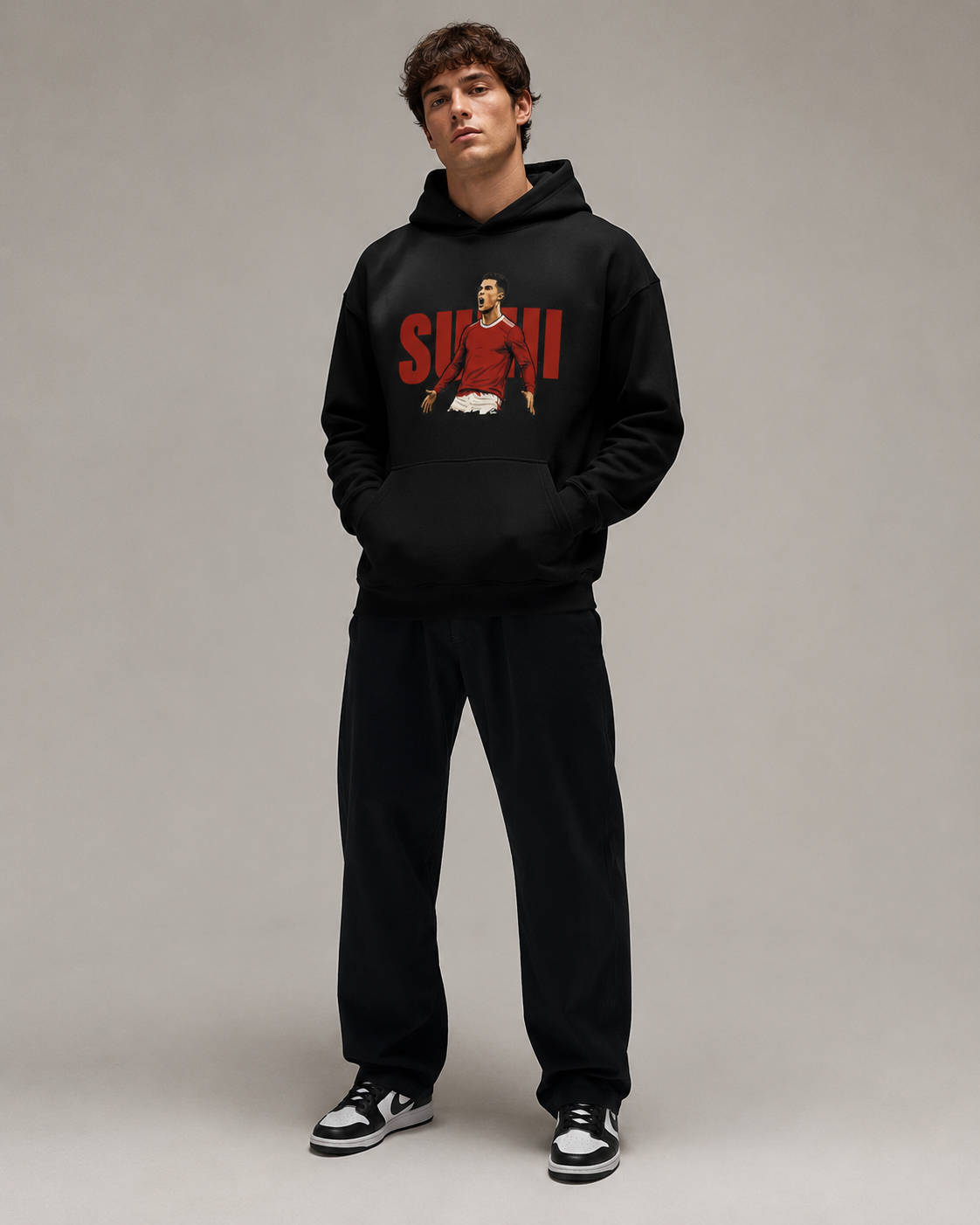 Suiiiii Statement Hoodie Black