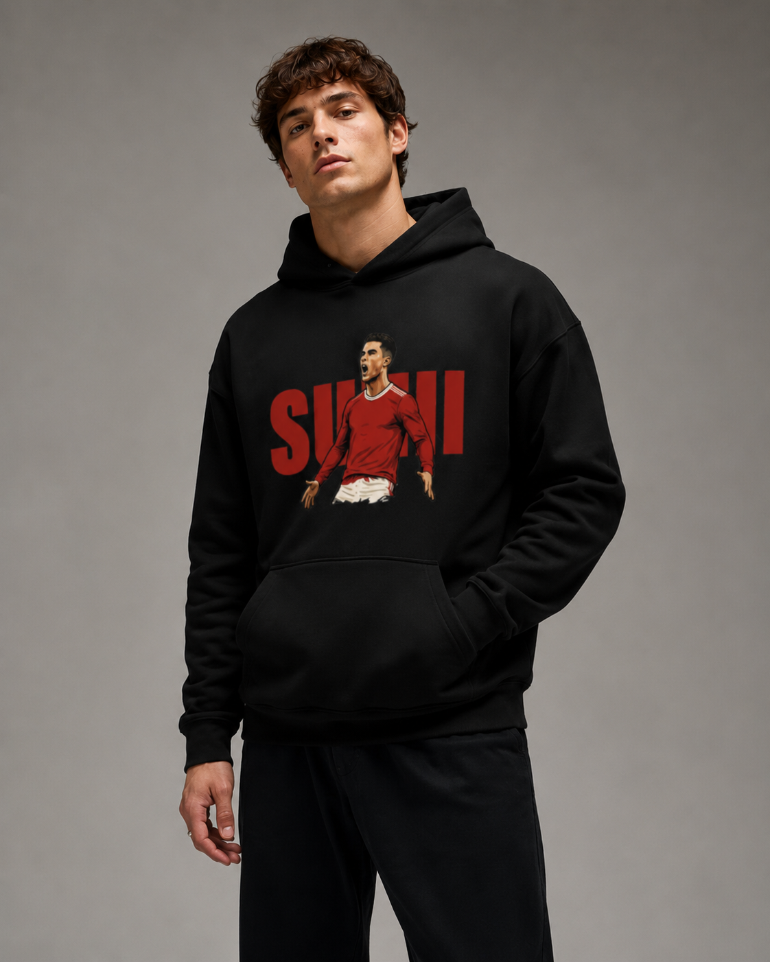 Suiiiii Statement Hoodie Black