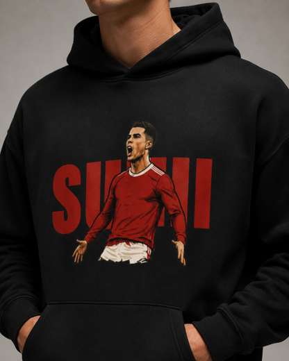Suiiiii Statement Hoodie Black