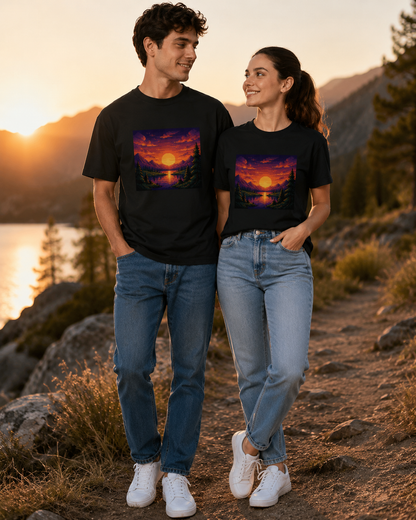 Sunset Escape T shirt - Unisex Classic Crew T-Shirt