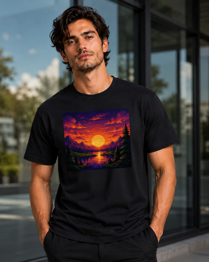 Sunset Escape T shirt - Unisex Classic Crew T-Shirt