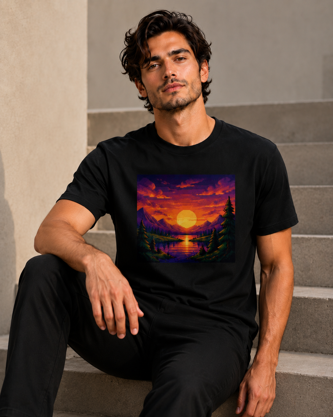 Sunset Escape T shirt - Unisex Classic Crew T-Shirt