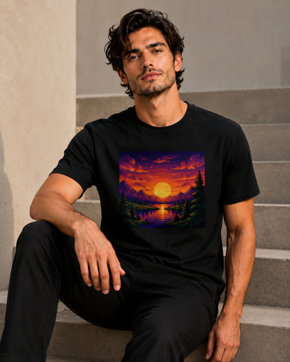 Sunset Escape T shirt - Unisex Classic Crew T-Shirt