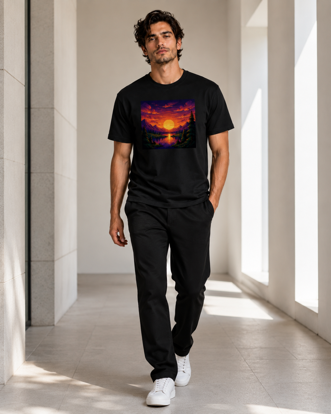 Sunset Escape T shirt - Unisex Classic Crew T-Shirt
