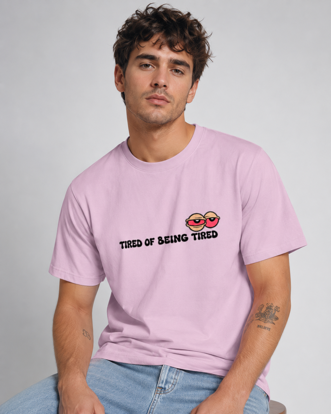 Tired of Being Tired T-shirt- Unisex Classic Crew T-Shirt